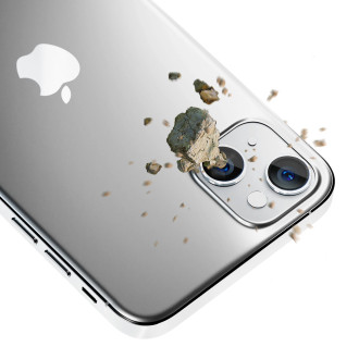 Sklo fotoaparátu pro iPhone 14 9H pro objektiv 3mk Lens Protection Pro série - stříbrné