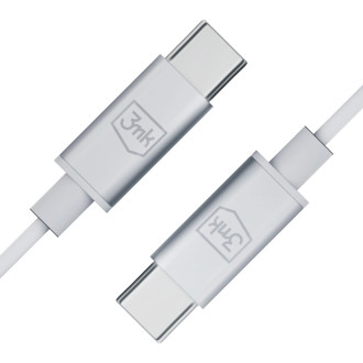 Kabelová sluchátka USB-C 3mk – bílá