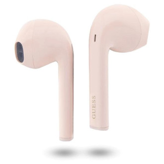 Bluetooth sluchátka Guess Classic EST Logo TWS + dokovací stanice - růžová