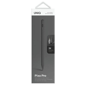 Pouzdro Uniq Pixo Pro s magnetickým stylusem s bezdrátovým nabíjením pro iPad - šedé