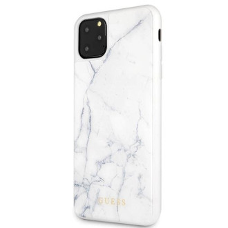 Guess GUHCN65HYMAWH iPhone 11 Pro Max bílý/bílý mramor