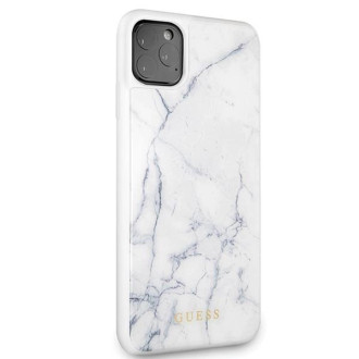 Guess GUHCN65HYMAWH iPhone 11 Pro Max bílý/bílý mramor