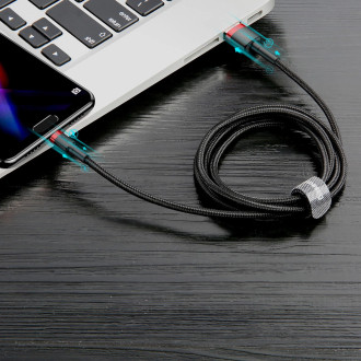 Baseus Cafule Cable odolný nylonový kabel USB / USB-C QC3.0 3A 0,5M černo-červený (CATKLF-A91)