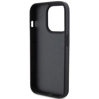 Guess Leather 4G Stamped pouzdro pro iPhone 15 Pro Max - černé