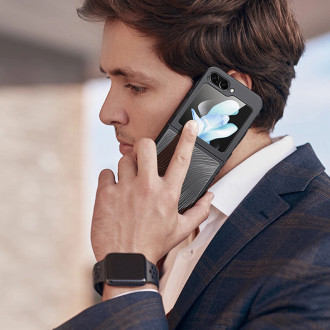 Obrněné pouzdro pro Samsung Galaxy Z Flip 5 Dux Ducis Aimo Mag - černé