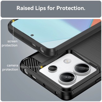 Karbonové pouzdro pro Xiaomi Redmi Note 13 5G - černé