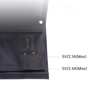Solární turistická nabíječka Choetech 22W skládací solární nabíječka 2x USB černá (SC005)
