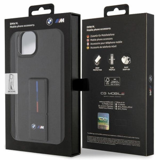 Pouzdro BMW BMHCP14S22GSLK iPhone 14 6,1&quot; černo/černé pevné pouzdro Grip Hot Stamp
