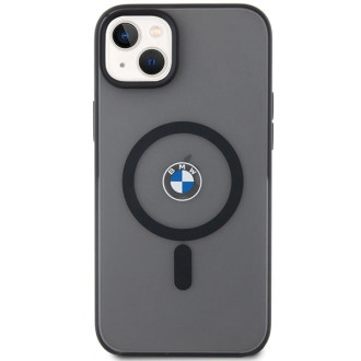 Pouzdro BMW BMHMP14MDSLK iPhone 14 Plus 6,7&quot; černo/černé pevné pouzdro Signature MagSafe