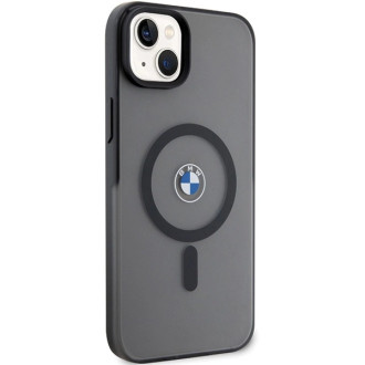 Pouzdro BMW BMHMP14MDSLK iPhone 14 Plus 6,7&quot; černo/černé pevné pouzdro Signature MagSafe