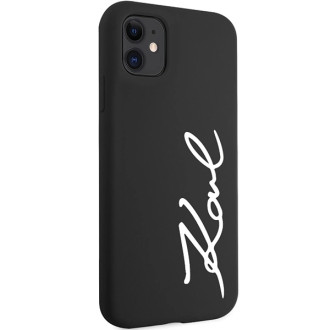 Karl Lagerfeld KLHCN61SKSVGK iPhone 11 / Xr 6,1&quot; černý/černý pevný obal silikonový podpis