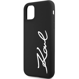 Karl Lagerfeld KLHCN61SKSVGK iPhone 11 / Xr 6,1&quot; černý/černý pevný obal silikonový podpis
