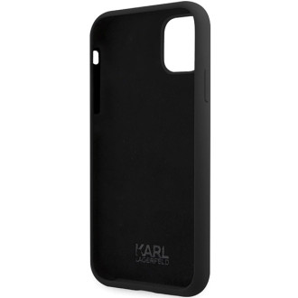Karl Lagerfeld KLHCN61SKSVGK iPhone 11 / Xr 6,1&quot; černý/černý pevný obal silikonový podpis