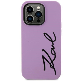 Karl Lagerfeld KLHCN61SKSVGU iPhone 11 / Xr 6,1&quot; fialový/fialový pevný obal silikonový podpis