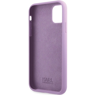 Karl Lagerfeld KLHCN61SKSVGU iPhone 11 / Xr 6,1&quot; fialový/fialový pevný obal silikonový podpis