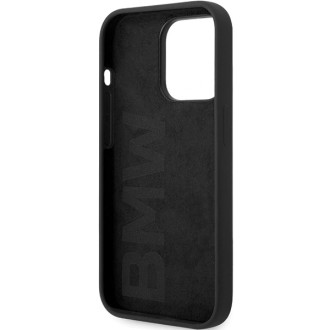 BMW BMHMP14LSILBK2 pouzdro pro iPhone 14 Pro - černé Signature Liquid Silicone MagSafe