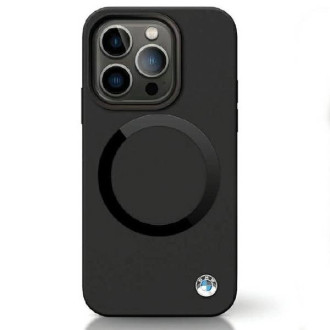 BMW BMHMP14LSILBK2 pouzdro pro iPhone 14 Pro - černé Signature Liquid Silicone MagSafe