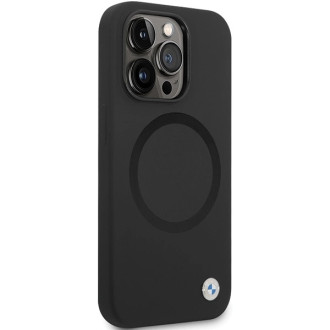 BMW BMHMP14XSILBK2 pouzdro pro iPhone 14 Pro Max 6,7&quot; - černé Signature Liquid Silicone MagSafe