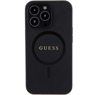 Pouzdro Guess GUHMP13LPSAHMCK pro iPhone 13 Pro / 13 - černé Saffiano MagSafe