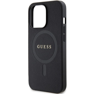 Pouzdro Guess GUHMP13LPSAHMCK pro iPhone 13 Pro / 13 - černé Saffiano MagSafe