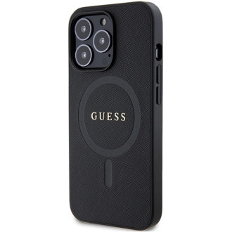 Pouzdro Guess GUHMP13XPSAHMCK pro iPhone 13 Pro Max 6,7&quot; - černé Saffiano MagSafe