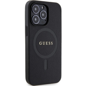 Pouzdro Guess GUHMP13XPSAHMCK pro iPhone 13 Pro Max 6,7&quot; - černé Saffiano MagSafe