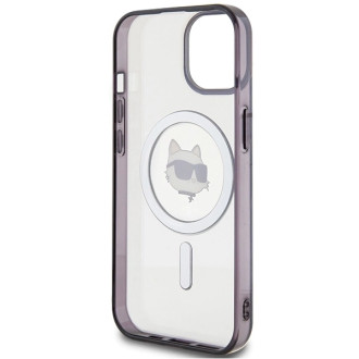 Karl Lagerfeld KLHMP15MHCHNOTK iPhone 15 Plus 6,7&quot; průhledný pevný obal IML Choupette`s Head MagSafe