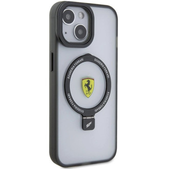 Ferrari FEHMP15SUSCAK iPhone 15 6,1&quot; černé/černé pevné pouzdro Ring Stand 2023 Collection MagSafe
