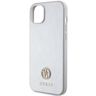 Guess GUHCP15SPS4DGPS iPhone 15 6,1&quot; stříbrný/stříbrný pevný obal Strass Metal Logo