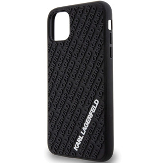 Karl Lagerfeld KLHCN613DMKRLK iPhone 11 / Xr 6,1&quot; černý/černý pevný obal 3D Rubber Multi Logo