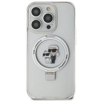 Karl Lagerfeld KLHMN61HMRSKCH iPhone 11 / Xr 6,1&quot; bílé/bílé pevné pouzdro Ring Stand Karl&amp;Choupette MagSafe