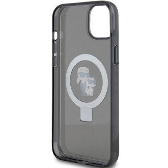 Karl Lagerfeld KLHMP15MHMRSKCK iPhone 15 Plus 6,7&quot; černé/černé pevné pouzdro Ring Stand Karl&amp;Choupette MagSafe