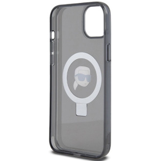 Karl Lagerfeld Ring Stand Pouzdro Karl Head MagSafe pro iPhone 15 Plus / 14 Plus - černé