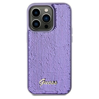 Guess Sequin Script Kovové pouzdro pro iPhone 11 / Xr - fialové