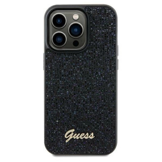 Pouzdro Guess Disco Metal Script pro iPhone 12/12 Pro - černé