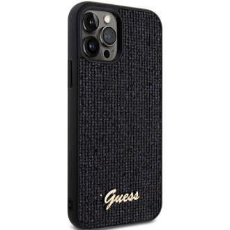 Pouzdro Guess Disco Metal Script pro iPhone 12/12 Pro - černé