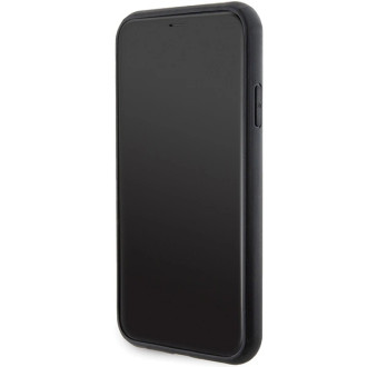 Karl Lagerfeld Gripstand Pouzdro Saffiano Karl&amp;Choupette Pins pro iPhone 11 / Xr - černé