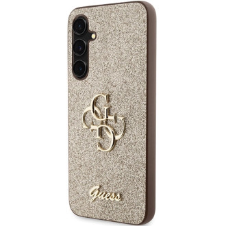 Guess GUHCS23FEHG4SGD S23 FE S711 zlato/zlaté pevné pouzdro Glitter Script Big 4G