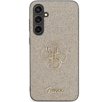 Guess GUHCS23FEHG4SGD S23 FE S711 zlato/zlaté pevné pouzdro Glitter Script Big 4G