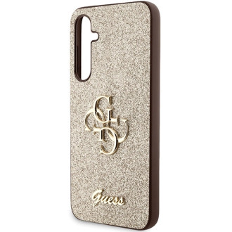 Guess GUHCS23FEHG4SGD S23 FE S711 zlato/zlaté pevné pouzdro Glitter Script Big 4G