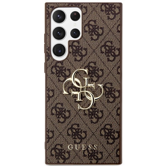 Pouzdro Guess 4G Big Metal Logo pro Samsung Galaxy S24 Ultra - hnědé