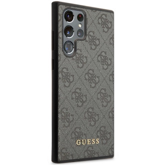 Pouzdro Guess 4G Metal Gold Logo pro Samsung Galaxy S24 Ultra - černé