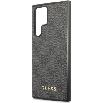 Pouzdro Guess 4G Metal Gold Logo pro Samsung Galaxy S24 Ultra - černé