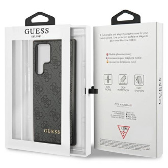 Pouzdro Guess 4G Metal Gold Logo pro Samsung Galaxy S24 Ultra - černé