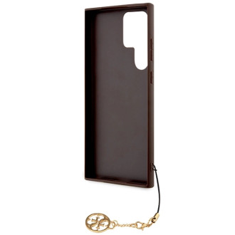 Pouzdro Guess 4G Charms Collection pro Samsung Galaxy S24 Ultra - hnědé