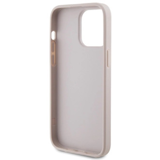 Pouzdro Guess 4G Metal Gold Logo pro iPhone 15 Pro Max - růžové