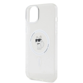 Karl Lagerfeld IML Choupette MagSafe pouzdro pro iPhone 15 Plus - průhledné