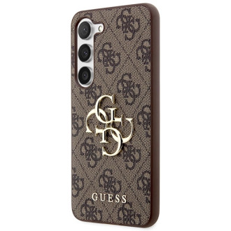 Pouzdro Guess 4G Big Metal Logo pro Samsung Galaxy S24+ - hnědé
