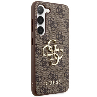 Pouzdro Guess 4G Big Metal Logo pro Samsung Galaxy S24+ - hnědé