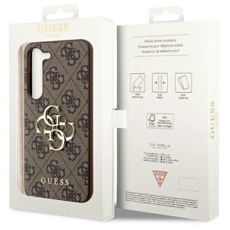 Pouzdro Guess 4G Big Metal Logo pro Samsung Galaxy S24+ - hnědé
